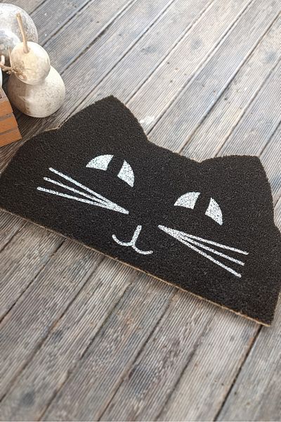 LAMONETA Black Cat Door Mat