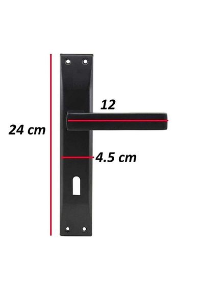 ARON STAINLESS ELITE HANDLE MIRRORED MATTE BLACK (ROOM) DOOR HANDLE ALUMINUM / STEEL