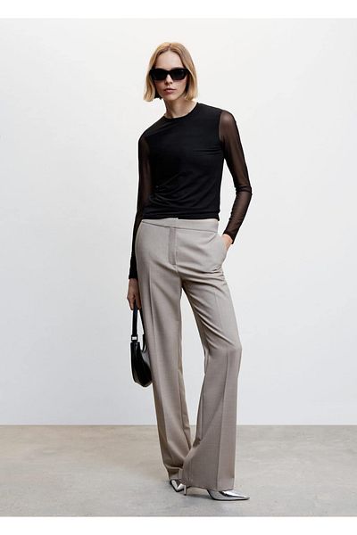 MANGO Woman Tulle Piece T-Shirt