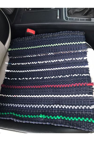 Taşkın Home Car Seat Rug Seat Cover Lace Cushion Rug Hand Woven Front 2 Pieces Back 1 Piece