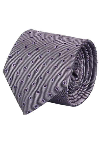 Esgue Hand Made 7.5 cm Smoked Purple Patterned Tie Handkerchief