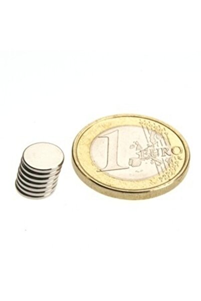 Hdg 50 adet Neodyum Mıknatıs Magnet - Çap: 8 mm Kalınlık :1 mm Küçük yuvarlak neodyum