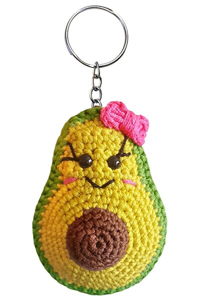 Binbir Trend Breloc tricotat manual cu model de avocado Şapşik