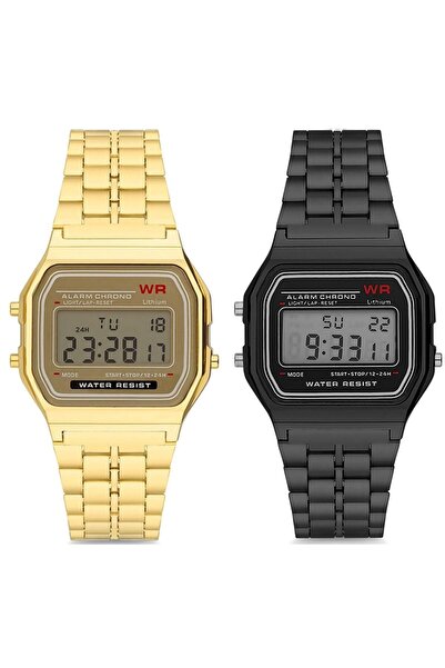 Leerybee 2'li Retro Dijital Takvimli Alarmlı Aydınlatmalı Kronometreli Unisex...