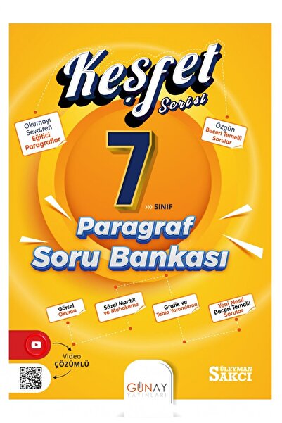 Günay Yayınları 7. Sınıf Keşfet Paragraf Soru Bankası - Günay Yayınları