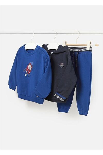 MAYORAL Baby Boy Hooded Tracksuit Set Blue 2872