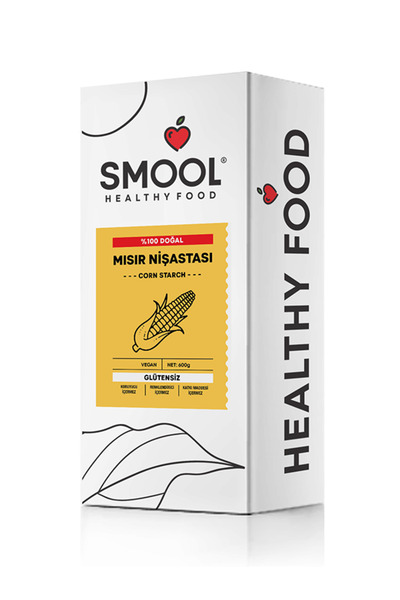 SMOOL Mısır Nişastası (600 GR) , Glütensiz, Vegan, Katkısız, Doğal