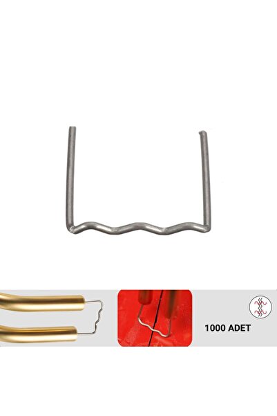 1000 ADET 0,8MM DÜZ TİP DALGALI KAYNAK ZIMBA TELİ