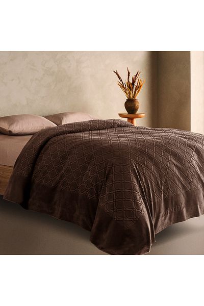Le Atölye مفرش سرير ماري كلير باريس أجوستو مزدوج بني