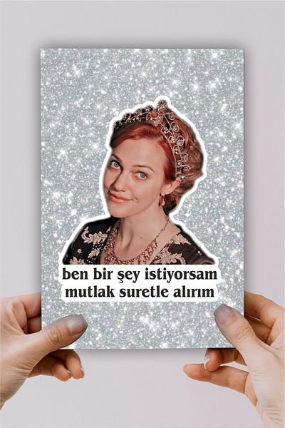 SARANG دفتر ملاحظات Hürrem Sultan مقاس A5 - 50 ورقة، مطبوع عليه سوريتل مطلق