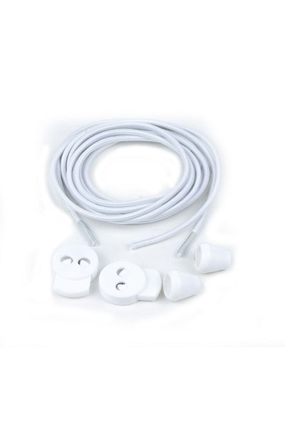 AiryFooT Smart Laces, Practical Elastic Shoelaces 100 Cm (White)