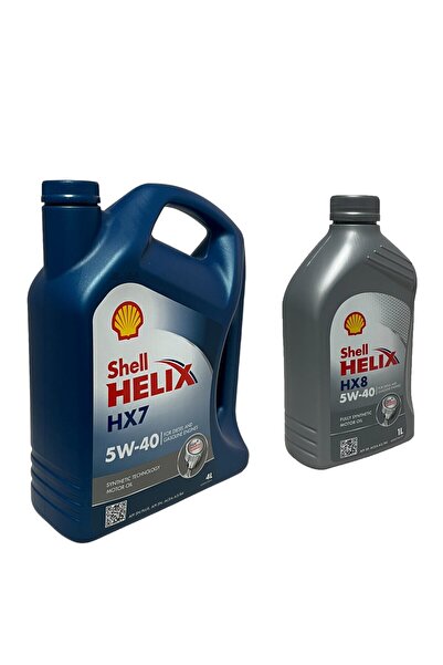 SHELL Helix HX7-HX8 5W-40 Sentetik Motor Yağı 4+1 Litre