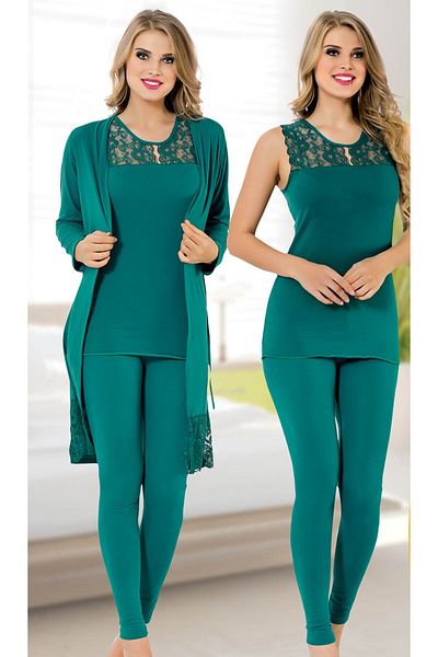 JENİKA Women's Dressing Gown Pajama Set