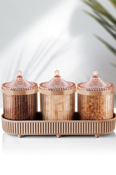 Vienev 4 Piece Gold Junin Large Kitchen Set Kitchen Organizer