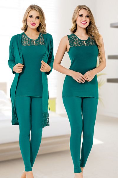 JENİKA Women's Dressing Gown Pajama Set