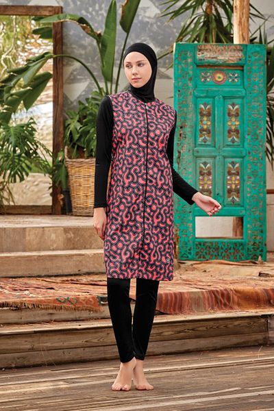 Remsa Mayo Πλήρως καλυμμένο μαγιό Hijab Jaana 4 9049 Μαύρο μαγιό Remsa
