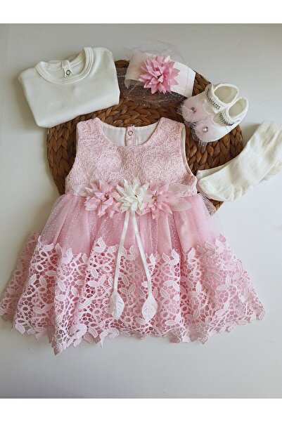 PİLEKİ BABY 0 4 Ay Kız Bebek Mevlüt Elbisesi ,lüks Mevlütlük Dantelli Gelinli...