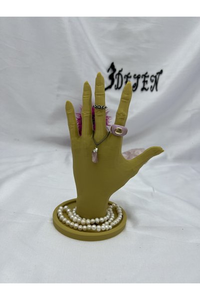3desen Decorative Jewelry Organizer Set Mustard 20 Cm