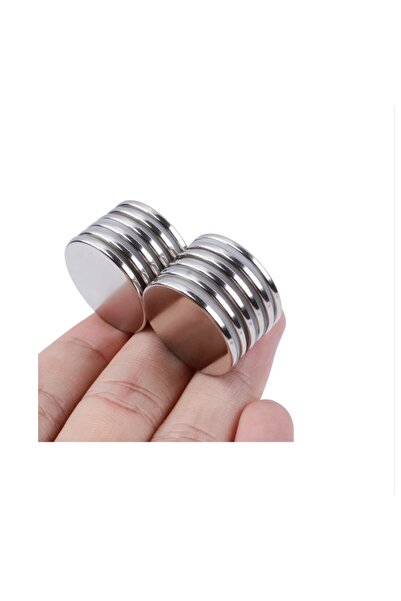 Hdg 2 Adet Neodyum Mıknatıs Magnet Çap: 2 cm Kalınlık : 2 mm - Yuvarlak neodyum Mıknatıs