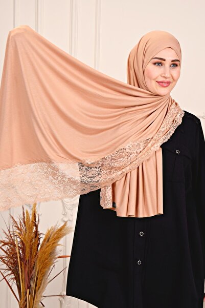 Altobeh Χτενισμένο βαμβακερό σάλι δαντέλα