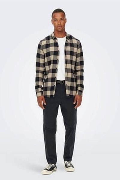 ONLY Γυναικείο πουκάμισο Onsgudmund Noos - Ls Checked Shirt, Dark Navy - 22007112