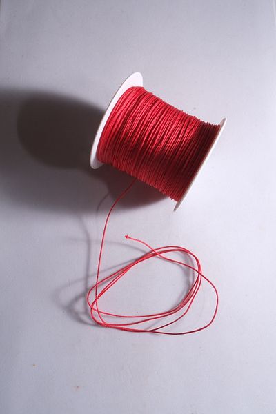 Eskişehir hobi sanat 0.8 mm 100 Meters Red Color Parachute Cord Macrame Bracelet Cord Necklace Jewelry Design Cord