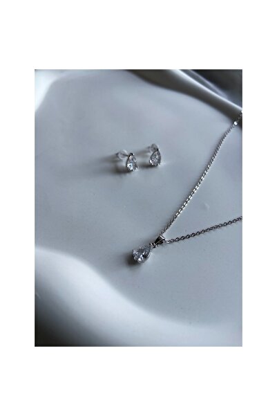 Neva Silver Kolye Küpe Set