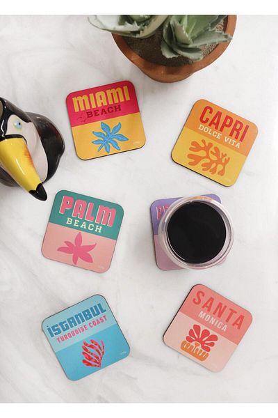 The Mia Holiday Coasters Set of 6