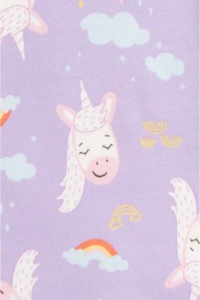 Pink Hippo Kids Kız Çocuk Slumberkids Unicorn Baskılı Pamuklu Uzun Kollu Pijama Takımı