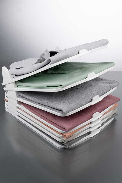 Gondol Plastik 5-Piece Wardrobe and Clothing Organizer Organizer T-Shirt Shirt Organizer