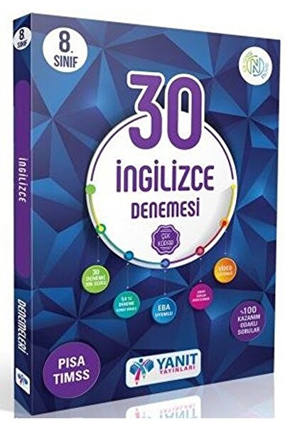 Yanıt Yayınları Yanıt 8. Sınıf Çözümlü 30 İngilizce Branş Denemesi / Kolektif...