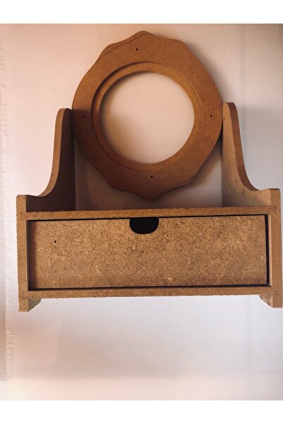 SELENA Ham Ahşap Döner Başlıklı Çekmeceli Makyaj Aynası