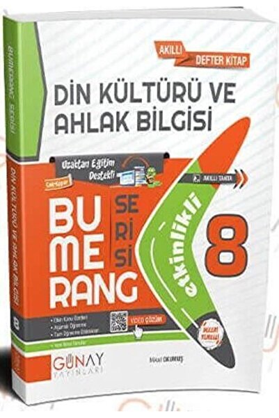 Günay Yayınları Günay 8. Classroom Boomerang Activity Religious Culture and M...