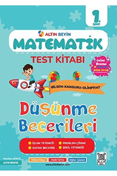 Altın Nokta Basım Yayın 1. Sınıf Altın Beyin Matematik Test Kitabı / Metehan ...