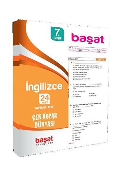 Başat Yayınları 7. Sınıf İngilizce Yaprak Test / Kolektif / Başat Yayınları /...