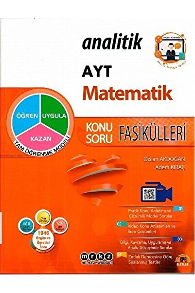 Merkez Yayınları AYT Matematik Analitik Konu Soru Fasikülleri / Özcan Akdoğan...