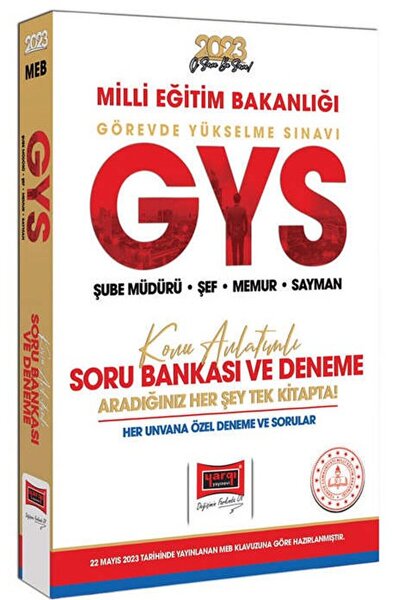 Yargı Yayınları 2023 Milli Eğitim Bakanlığı GYS Tüm Unvanları İçin Şube Müdür...