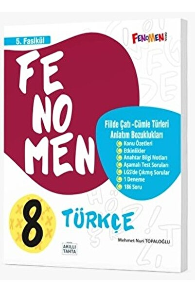 Fenomen Kitap 8 Türkçe 5. Fasikül Fiilde Çatı Cümle Türleri, Anlatım Bozukluk...