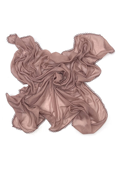 nazipek Pamuklu Damla Inci Boncuklu Eşarp Yüksek Kalite Gül Kurusu Yazma 100x...