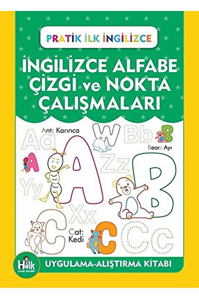 Halk Kitabevi İngilizce Alfabe Çizgi ve Nokta Çalışmaları / Ferhat Çınar / Ha...