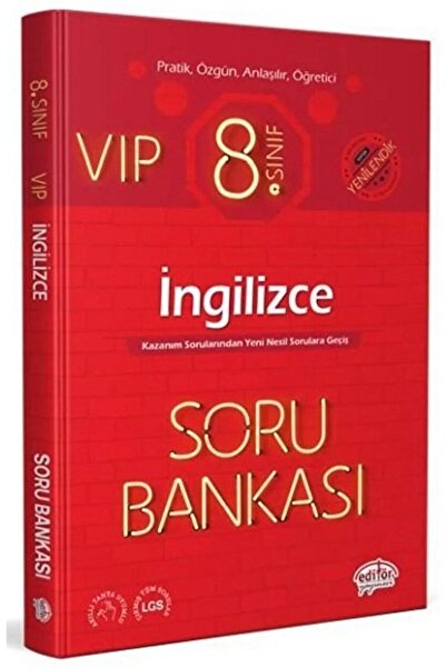 Editör Yayınevi 8. Sınıf VIP İngilizce Soru Bankası / Kolektif / Editör Yayın...