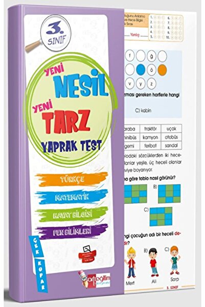 Artı Eğitim Yayınları 3. Sınıf Yeni Nesil Yeni Tarz Yaprak Test / Kolektif / ...