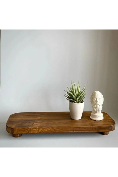 VORSİ AKSESUAR Ahşap Ayaklı Sunum Tahtası 29cm X 13cm