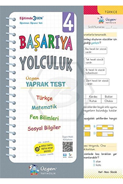 Üçgen Yayıncılık 4. Sınıf Başarıya Yolculuk - Yaprak Test / Kolektif / Üçgen ...