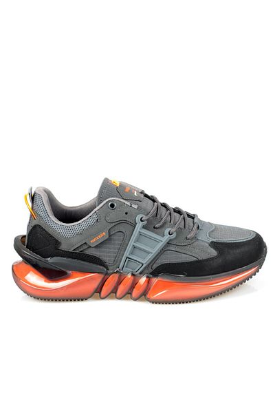 Wickers Ανδρικά αθλητικά παπούτσια Smoked-Black Orange Διάφανη σόλα