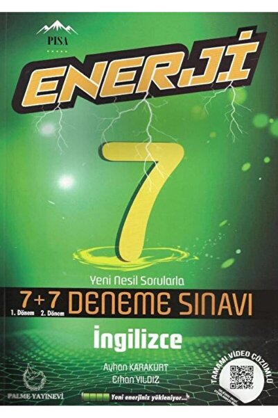 Palme Yayıncılık 7. Sınıf İngilizce Enerji 7+7 Deneme Sınavı / Ayhan Karakurt...