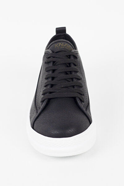 Rainon Store Black Leather Casual Sports Men's Sneakers