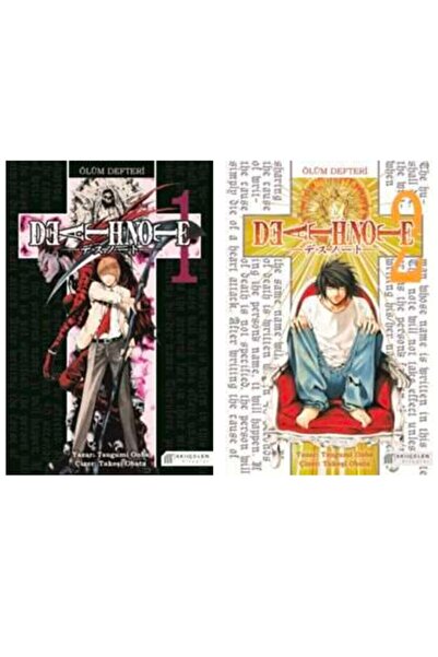 Genel Markalar Sticker Hediyeli-death Note - Ölüm Defteri - 2 Kitap Türkçe Ma...