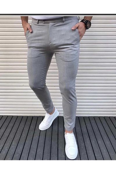 Staff Men's Slim Fit Sport Style Fabric Trousers