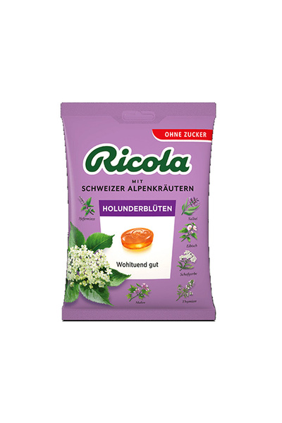 Ricola HOLUNDERBLÜTEN Mürver Çiçeği Özlü Pastil – ŞEKER İLAVESİZ